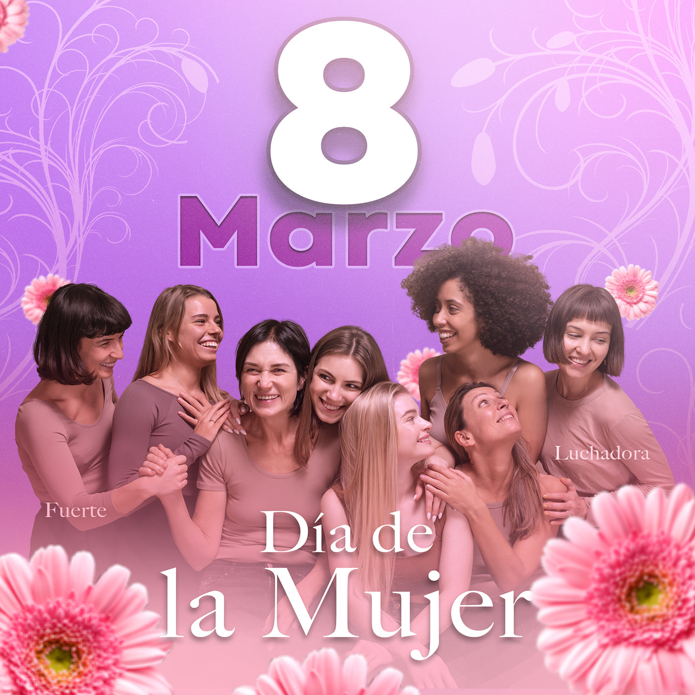 woman flower 8 march photoshop post design Social media post Graphic Designer Day marzo