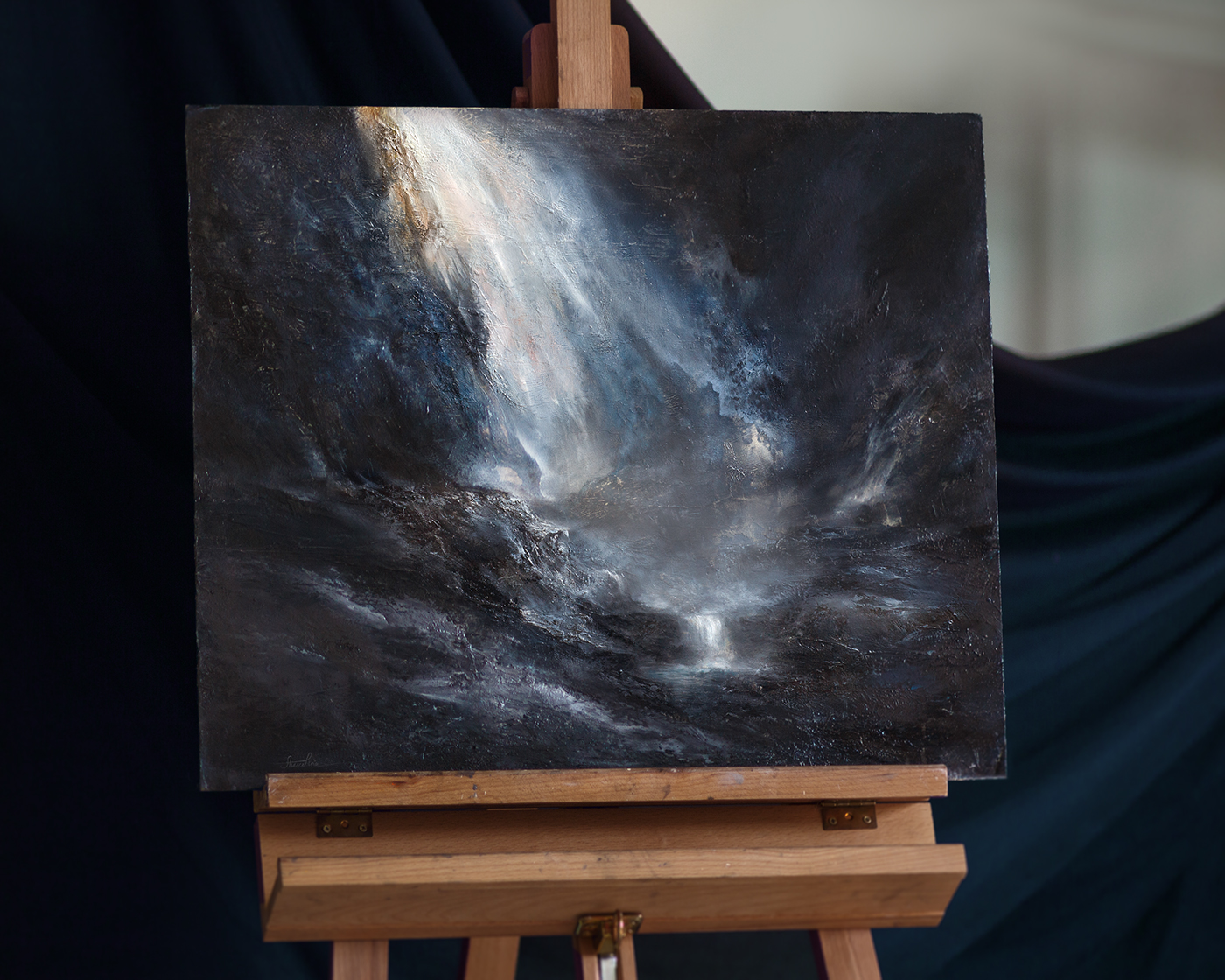 oil art painting   cave surreal fantasy concept abstract Landscape Oils
