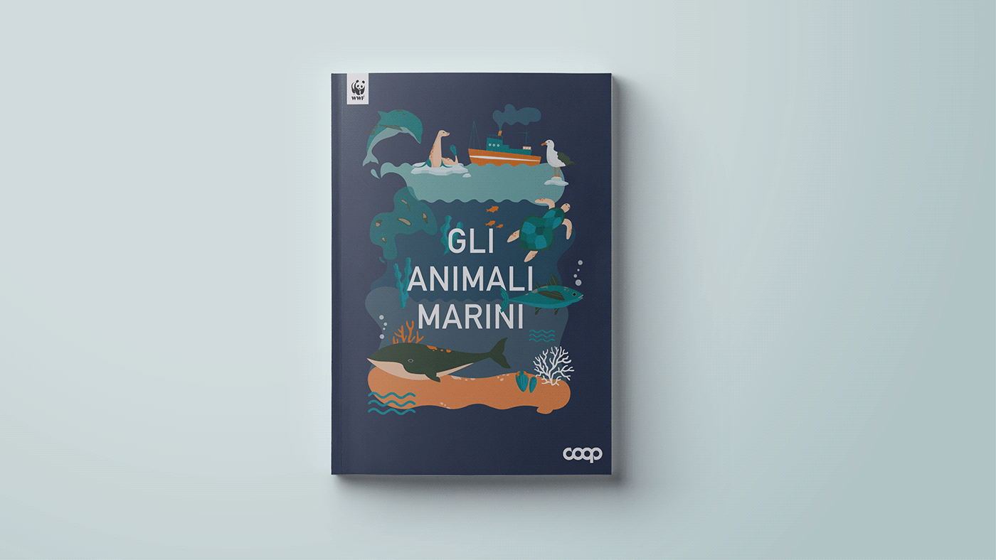 animals book ILLUSTRATION  Illustrator InDesign sea
