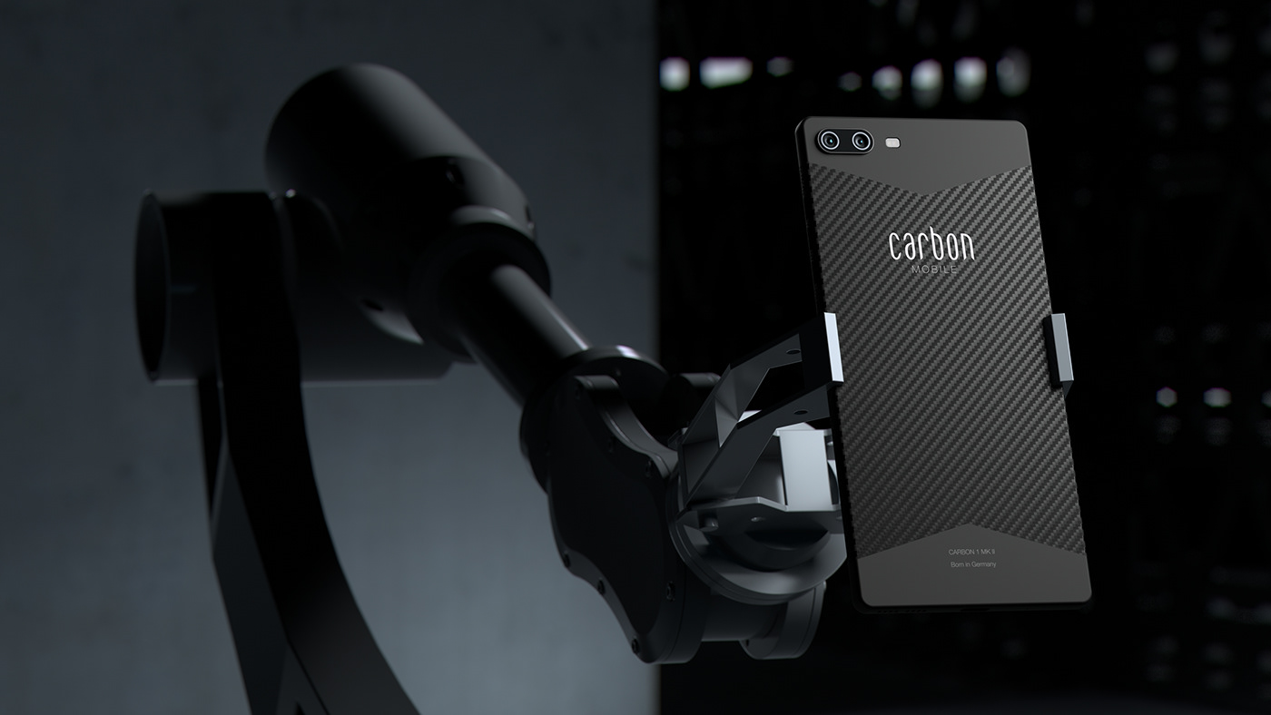 ad Carbon Fiber Electronics product visualization