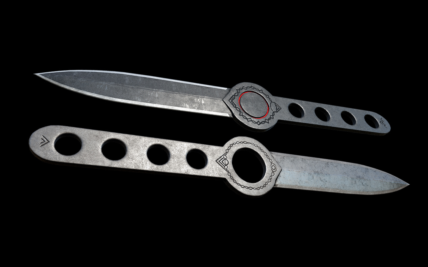 3D Blade CGI Digital Art  Game Art HardSurface lowpoly props Weapon PBR