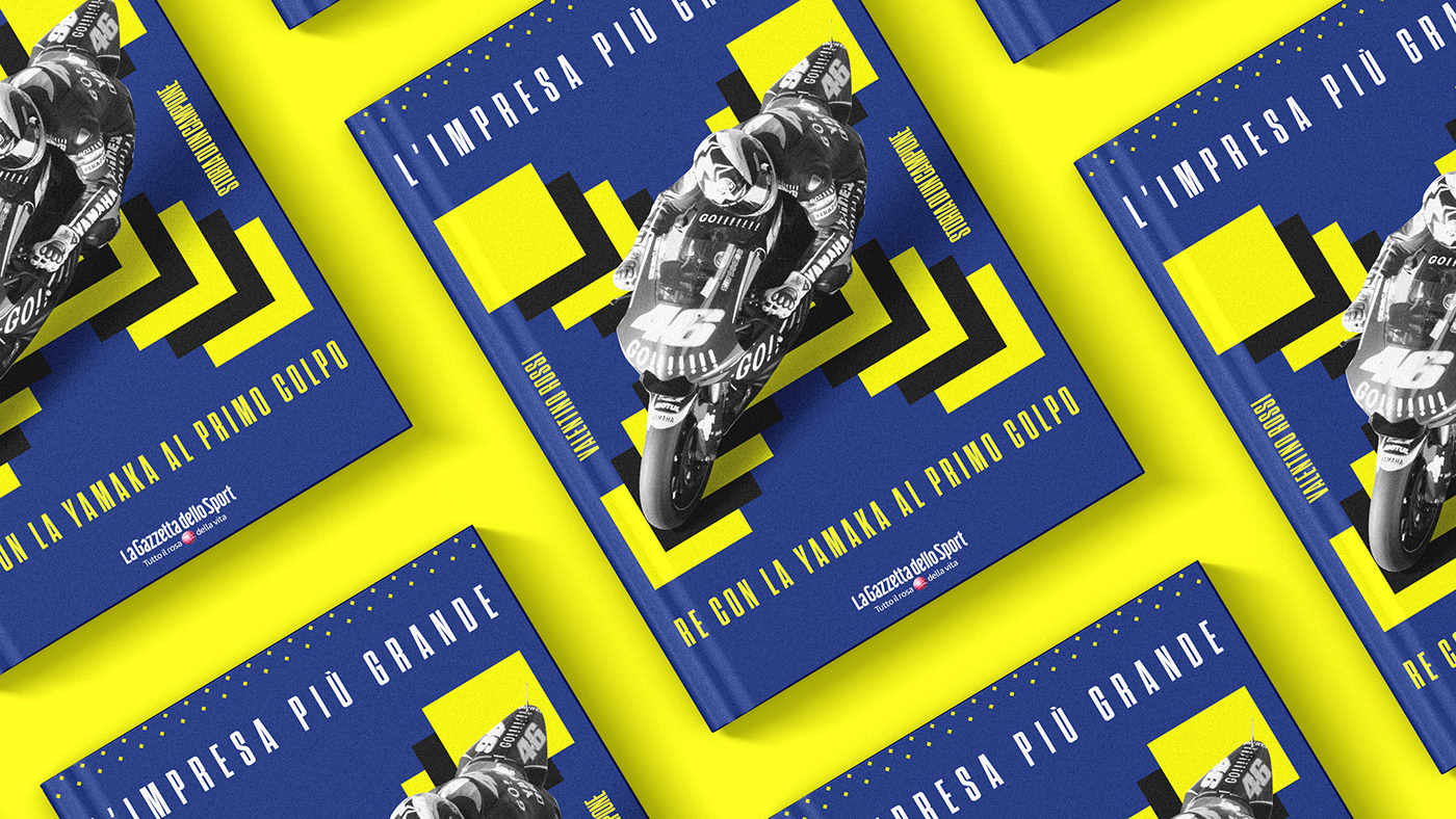 Poster with Valentino Rossi riding a motorcycle