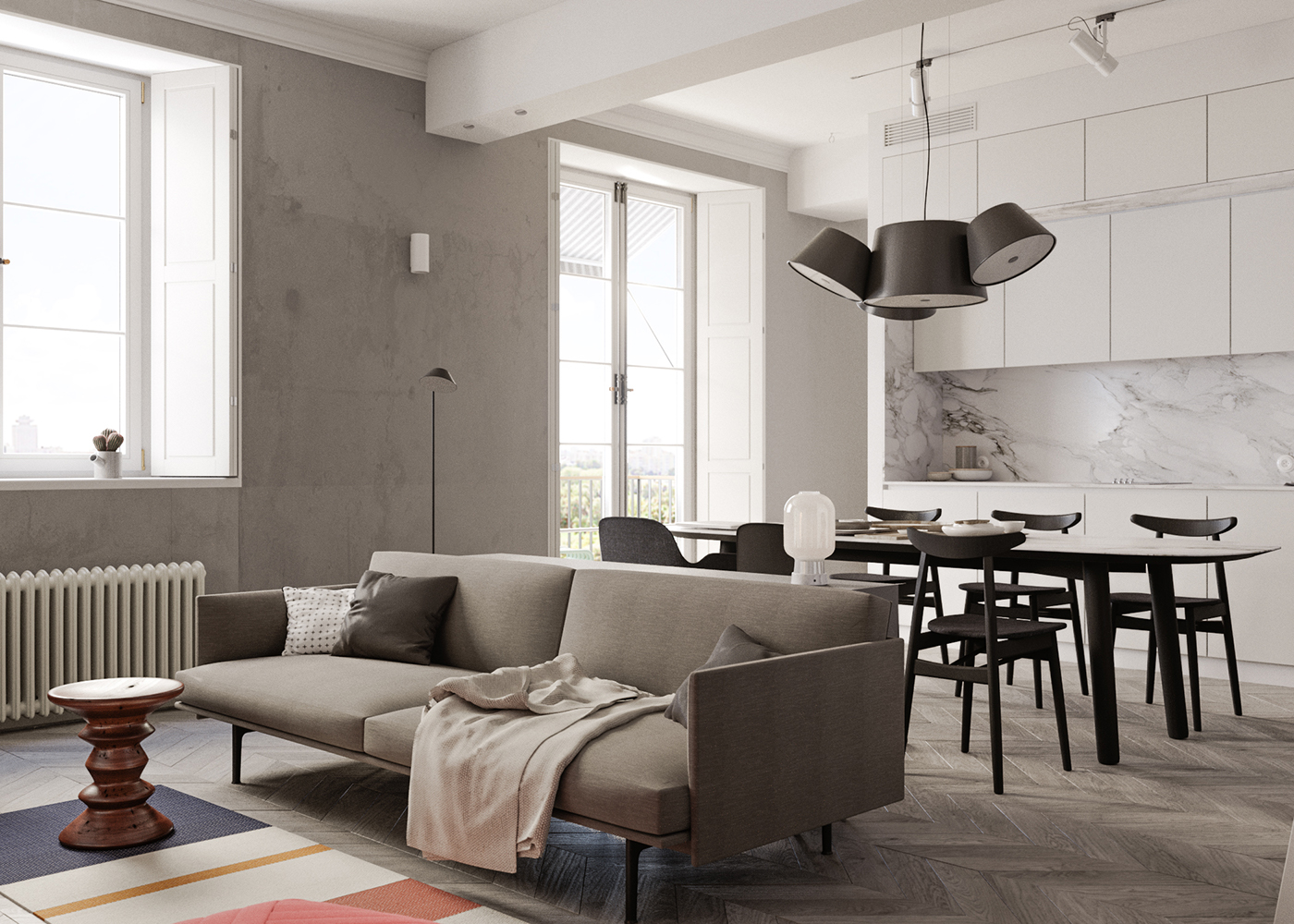 Interior design belarus Scandinavian Render minimalist coronarenderer minsk CG