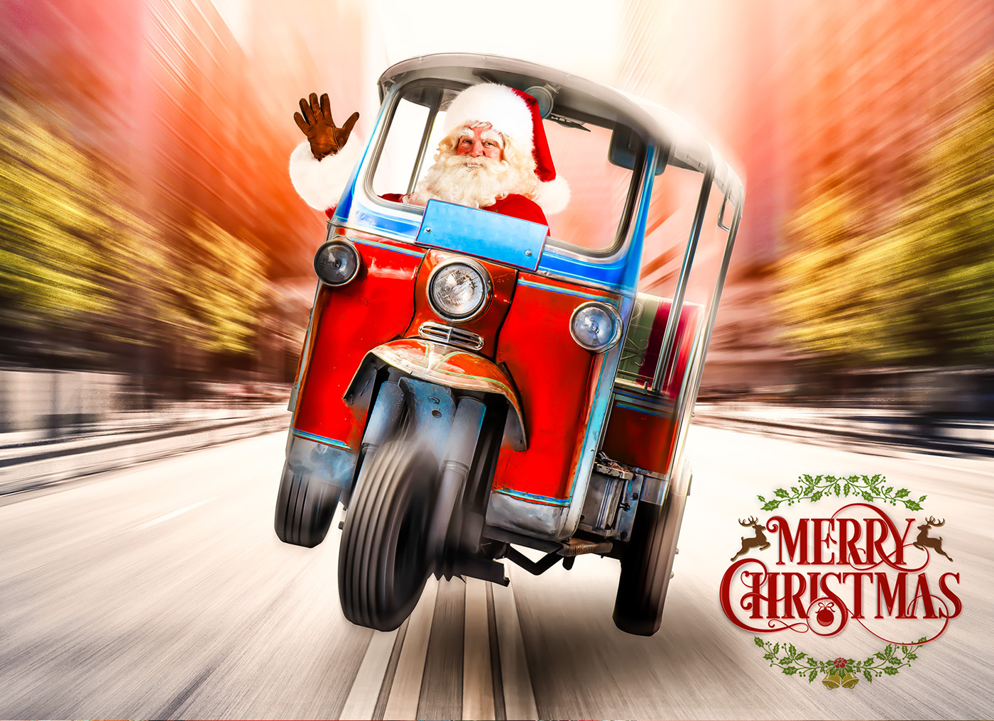 Christmas egypt toktok santa speed town manipulation compositing