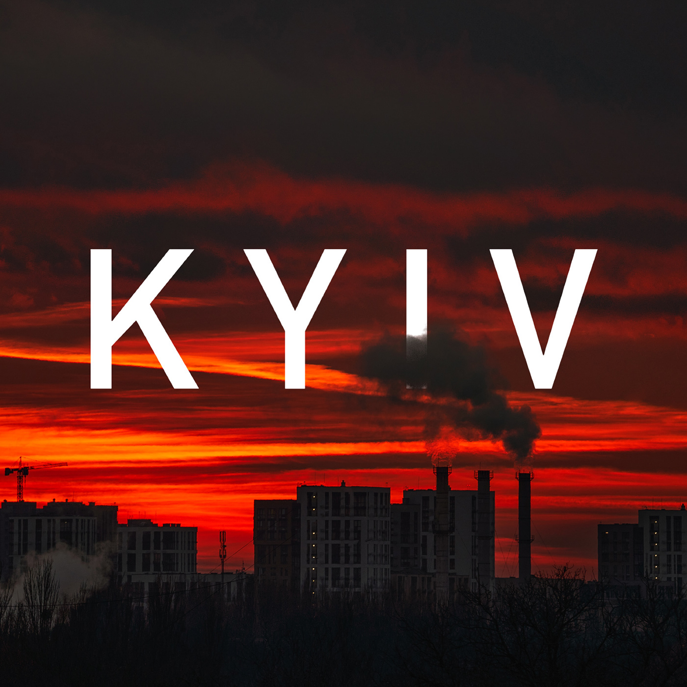 Kyiv cityscape Landscape sunset DAWN indestrial Neboteka red SKY Sun
