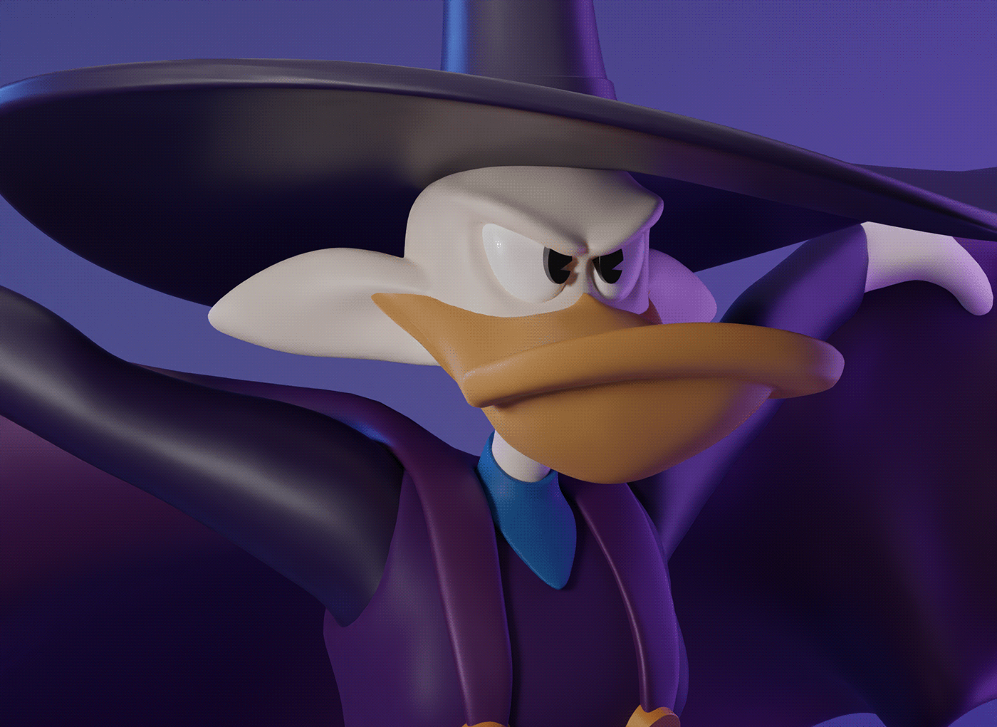 3D blender cartoon Ducktales fanart model Zbrush
