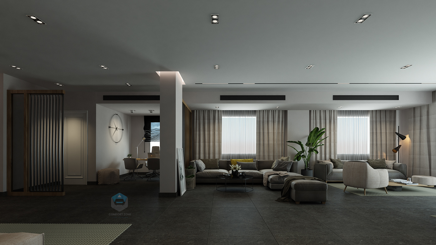indoor interior design  modern vray