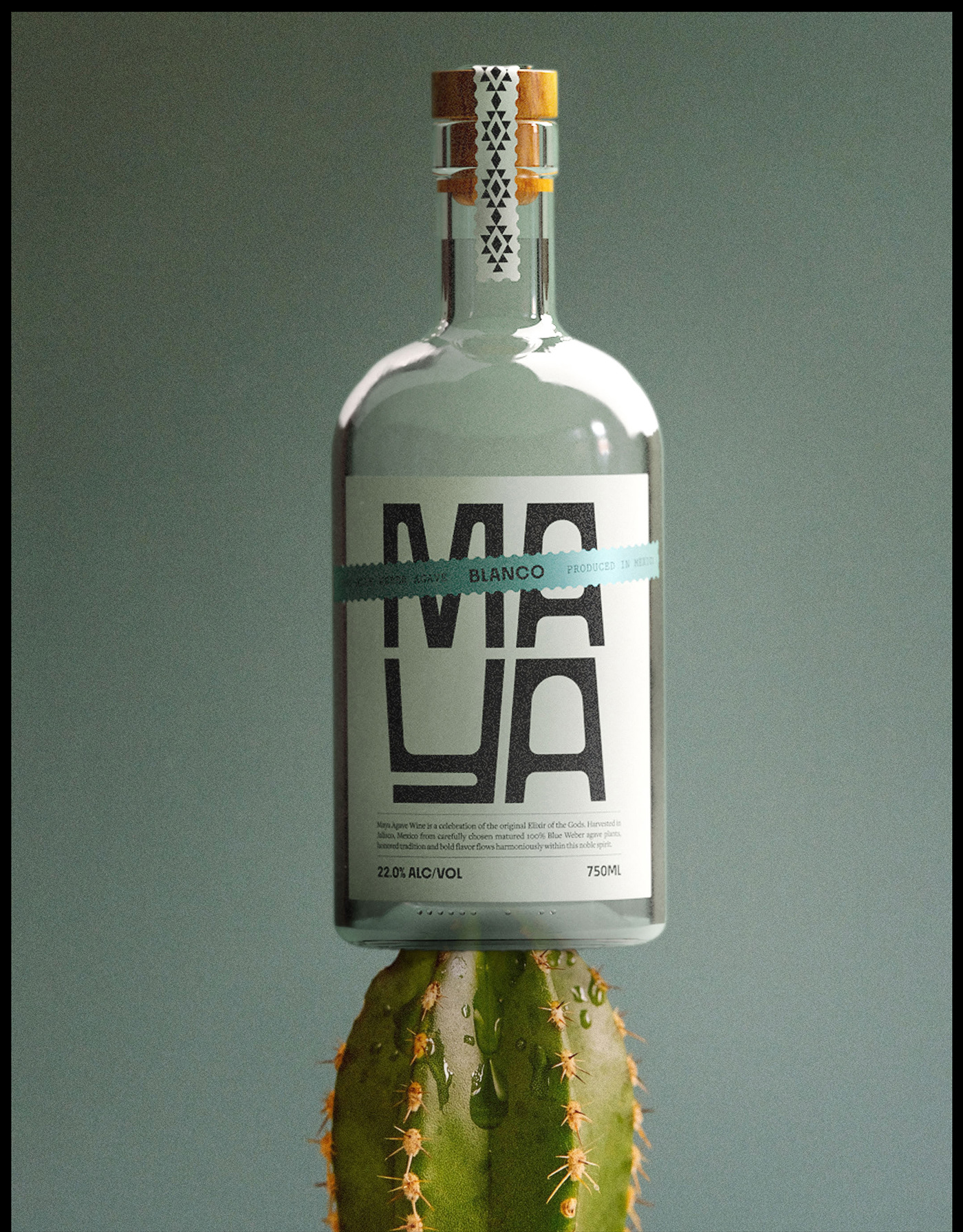 bottle design alcohol Tequila mexico packaging design brand identity rendering Spirits modern minimal