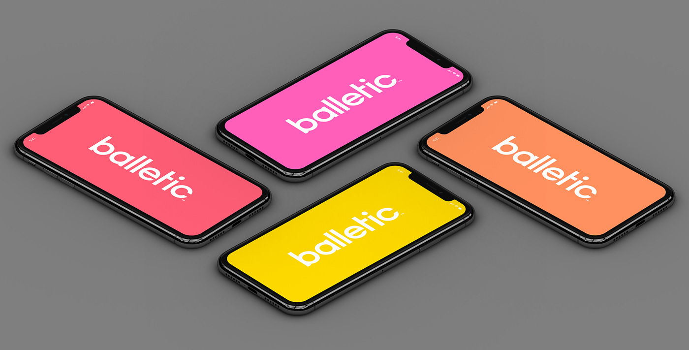 I phone Mockup of Logo Type for Balletic.io. 