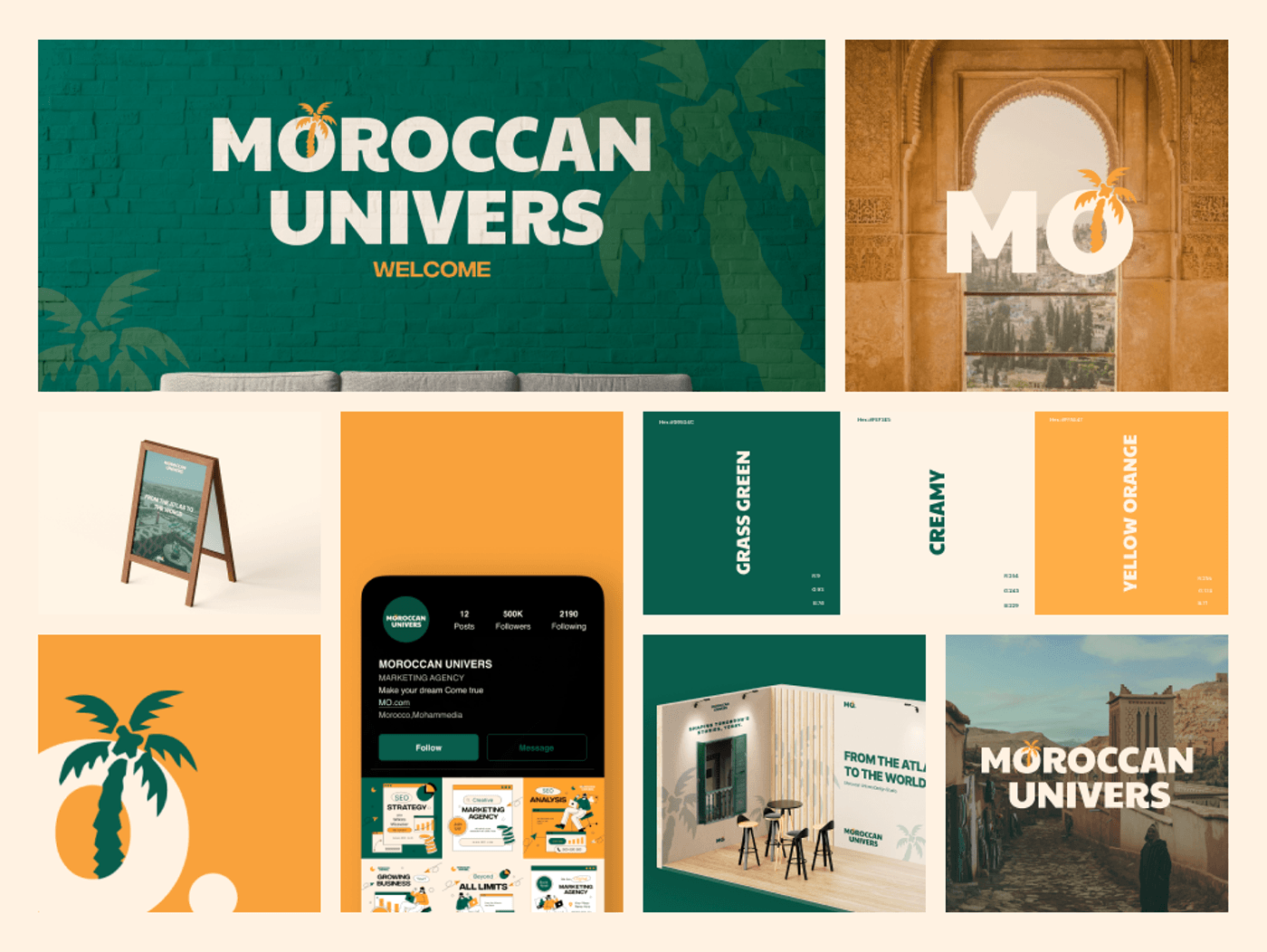 brand identity Morocco logo visual identity marketing   Social media post