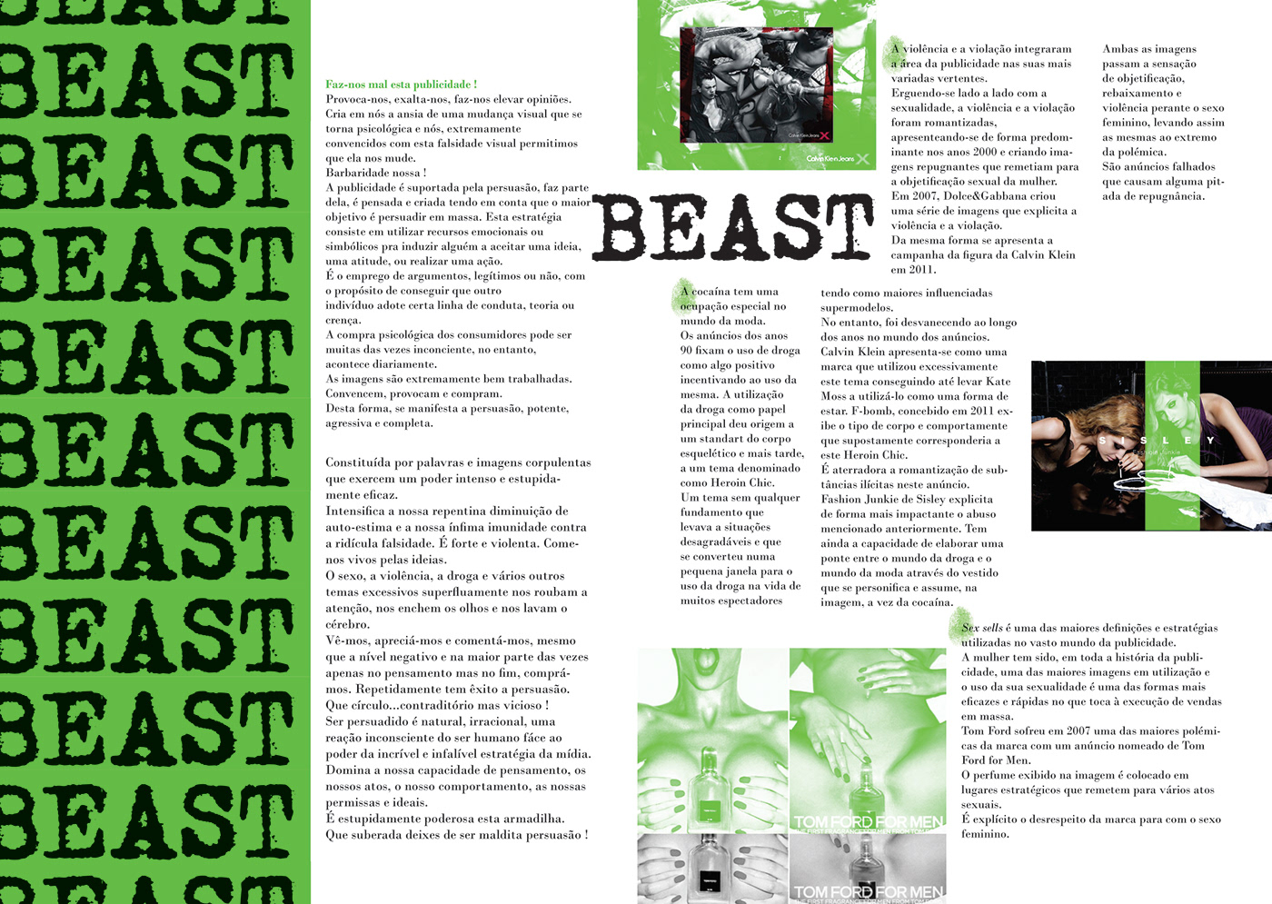 editorial fluorescente graphic design  green Manifest typhography