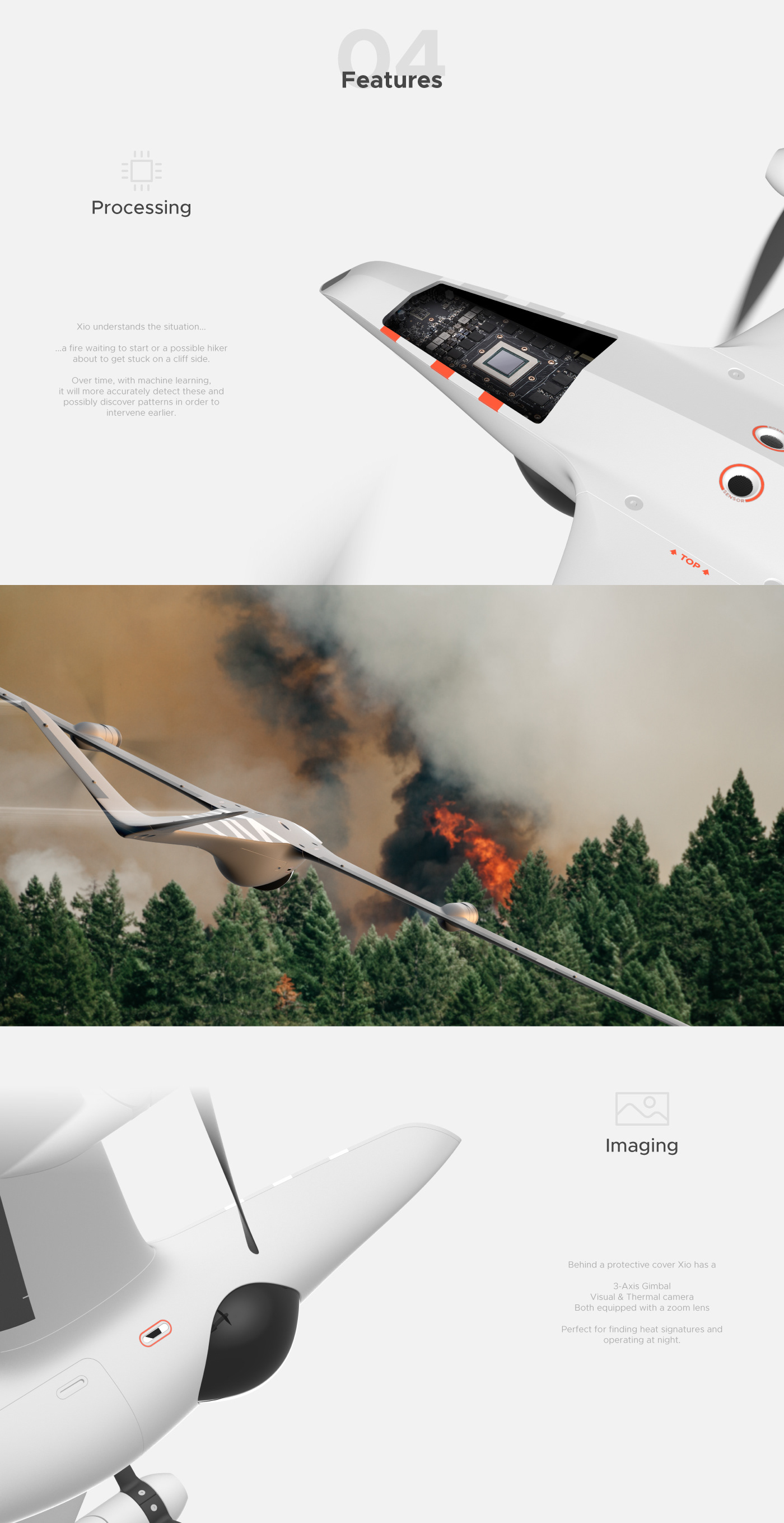 fire XIO drone Autonomous rescue uav