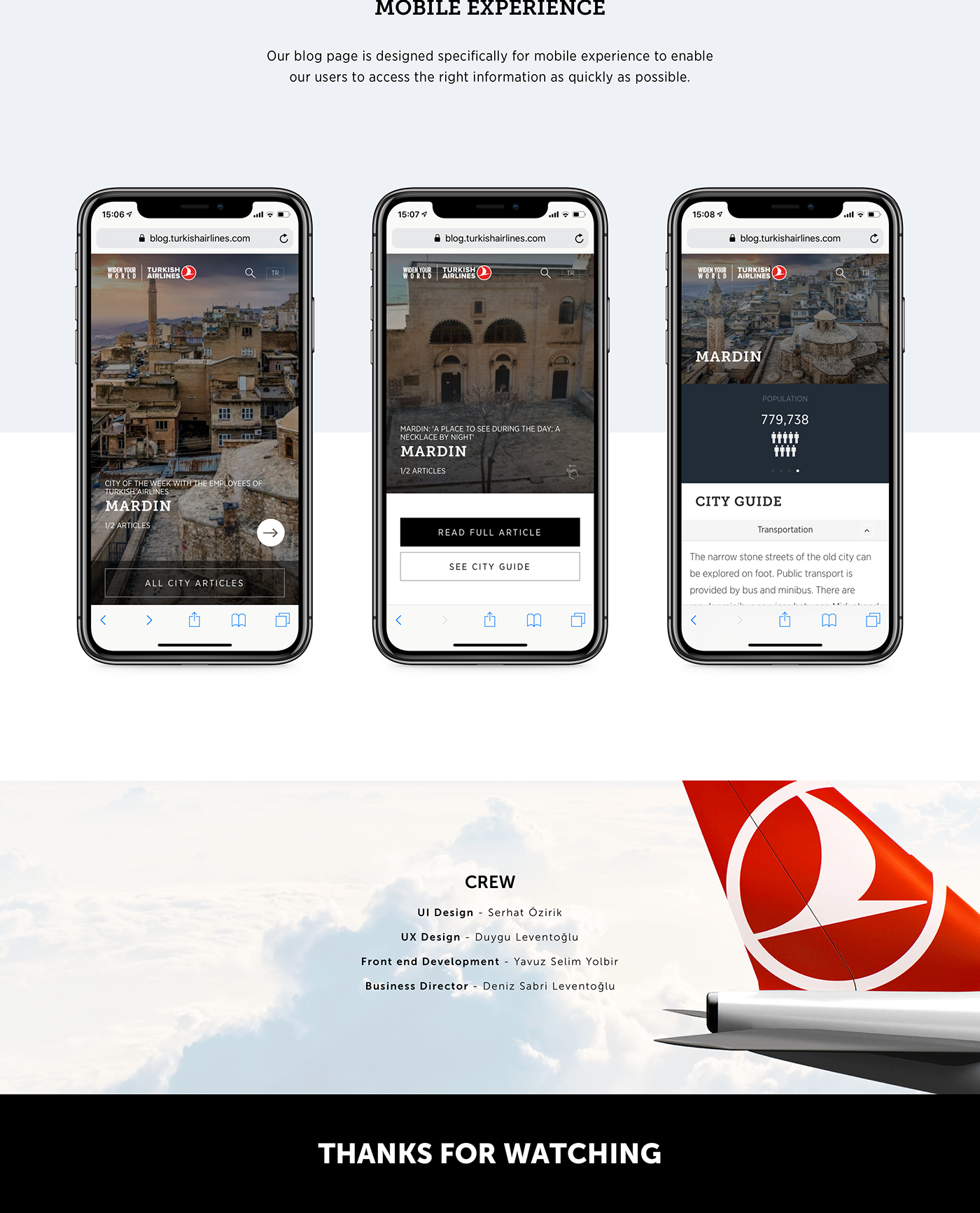 Turkish Airlines Blog crew Travel story Website UI ux