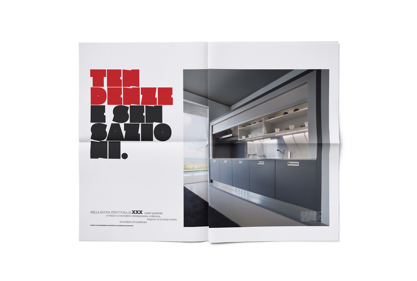 kitchen Interior furniture catalogo print newspaper ILLUSTRATION  digital illustration brochure Typographic Design