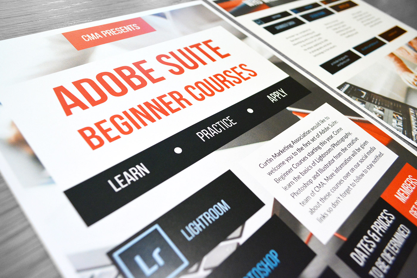 adobe certificate CMA Course Guide flyer Illustrator photoshop prsc