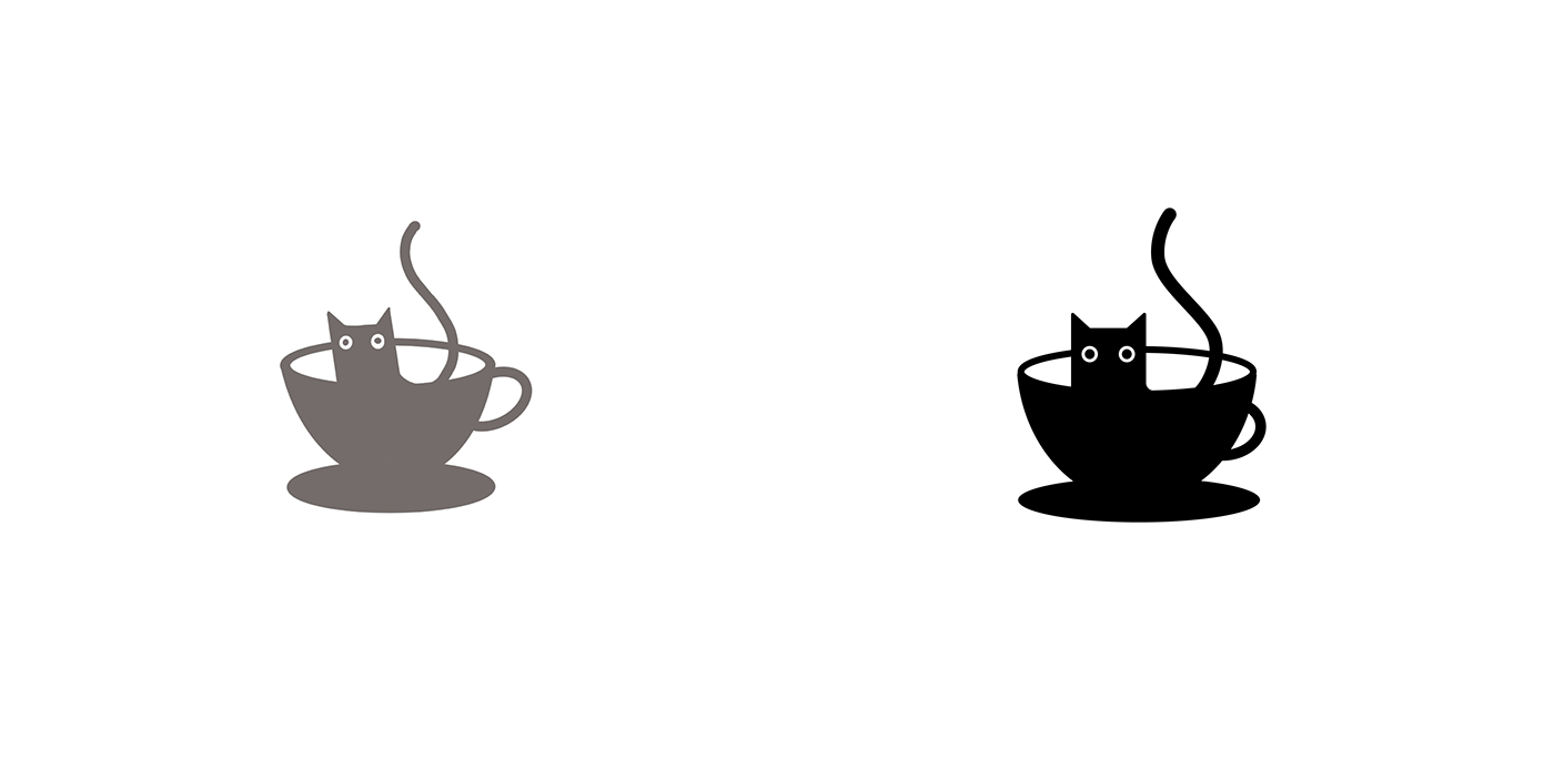 Logo Design and  Branding for a coffee house of a Homeless Cat Rescue centre in India.
