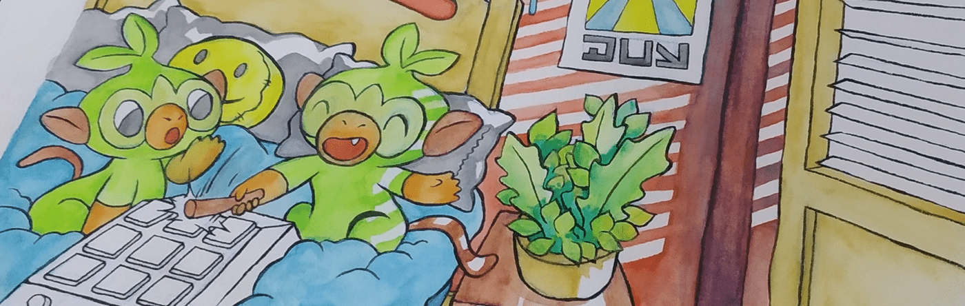 art fanart ILLUSTRATION  paper Pokemon watercolor