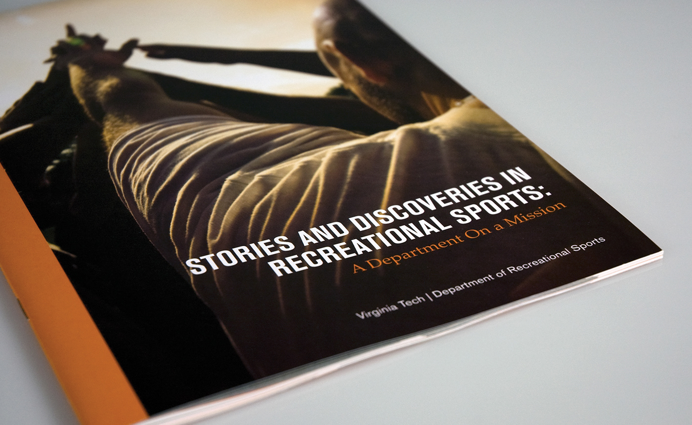 sports annual report book athletics virginia tech editorial design  Layout print design  publication rec sports