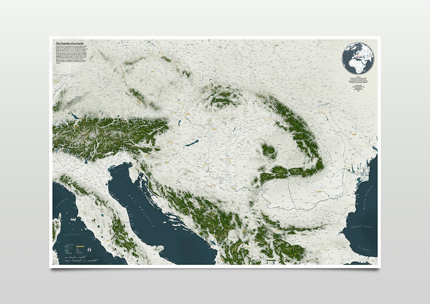 map cartography cartografia Mapping map design mapa QGIS Danube