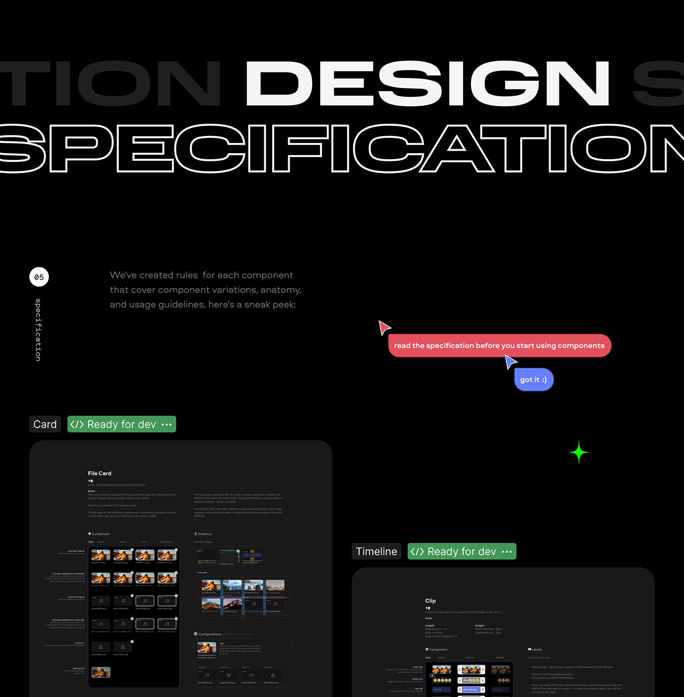 Design specification in Figma