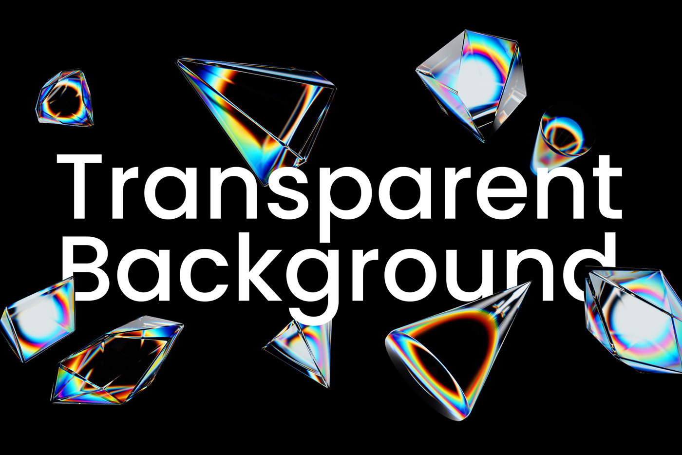 3D 3D shapes geometric prism glass dispersion assets resources download colorful