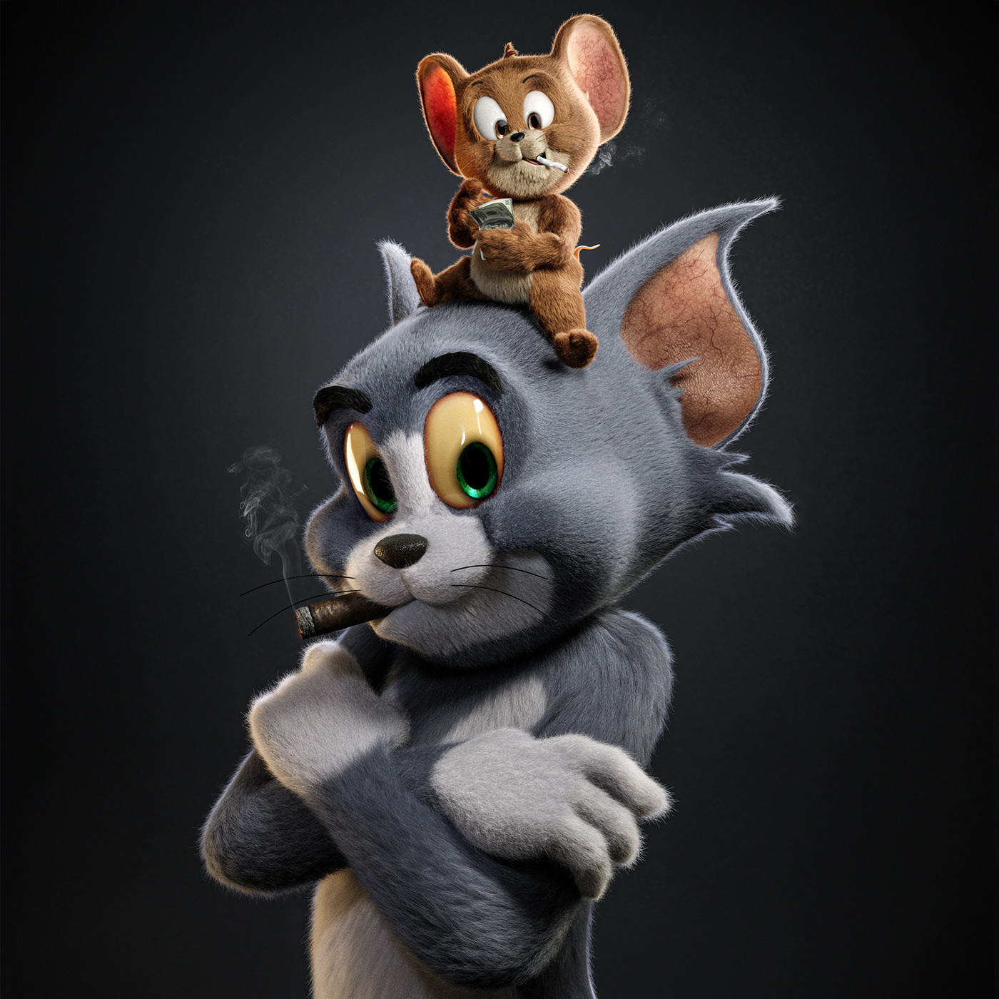 3D art cartoon creative direction jerry realistic tom Tom and Jerry warner bros