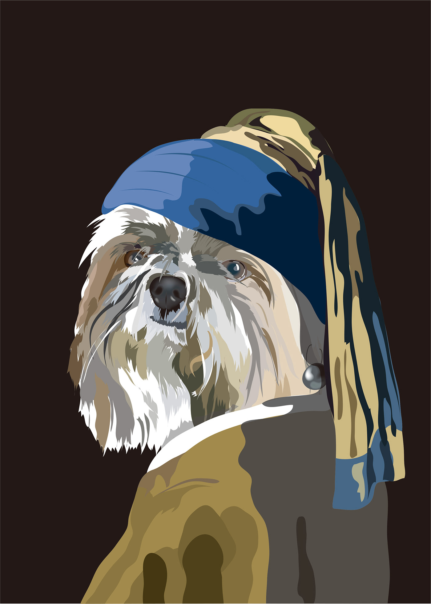 adobe illustrator artwork Digital Art  dog ILLUSTRATION 