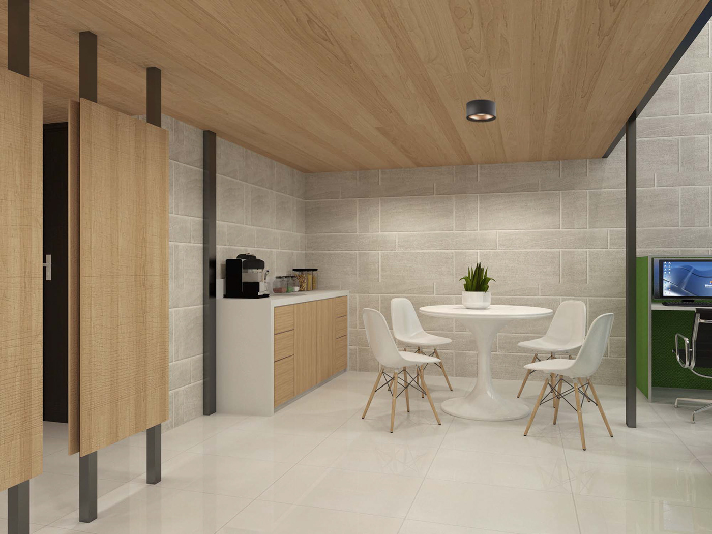 Office design rendering Interior ideas Style Layout art furniture duplex