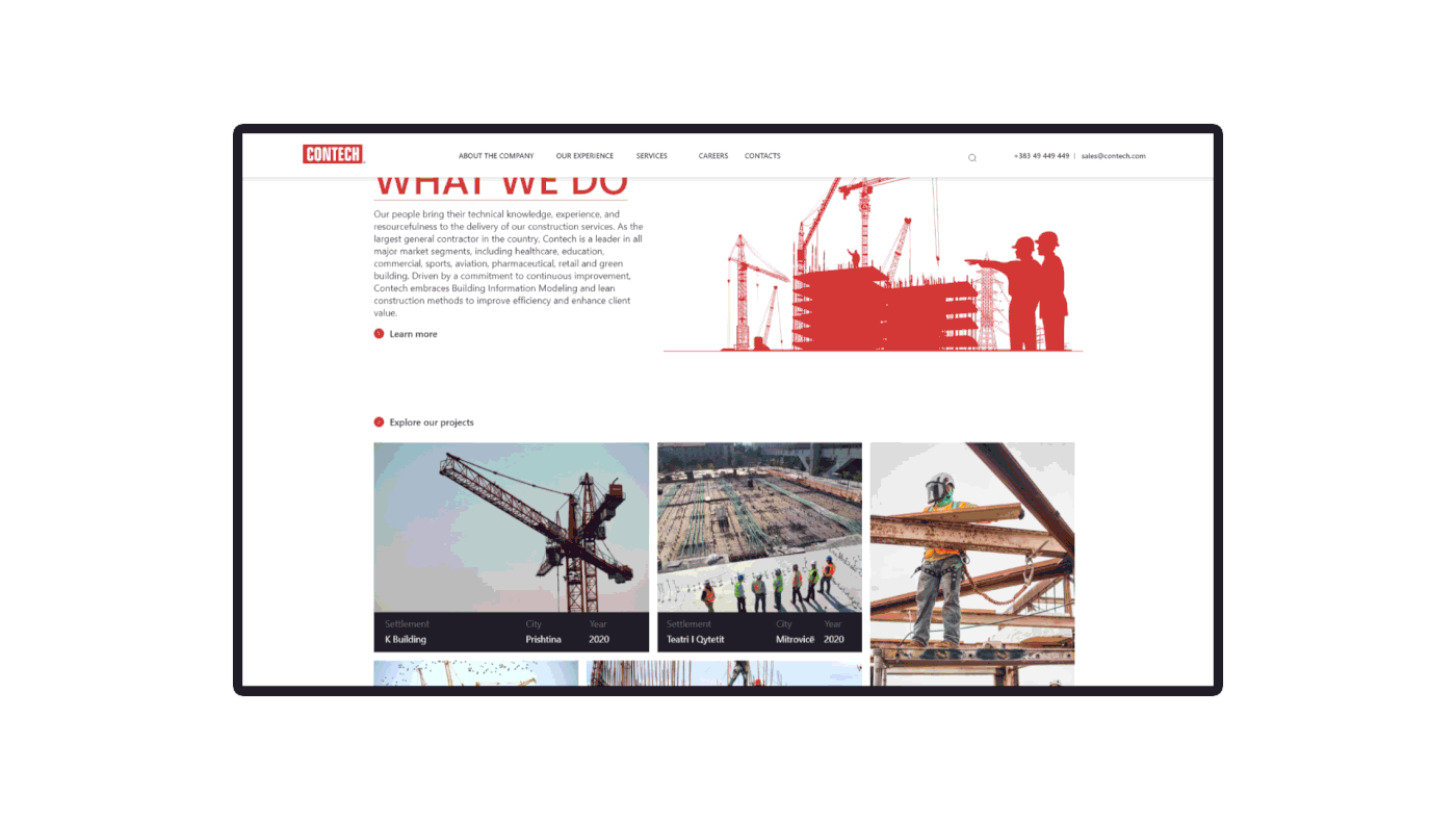 branding  company contstruction industry landingpage logo LTD uxui Webdesign Website