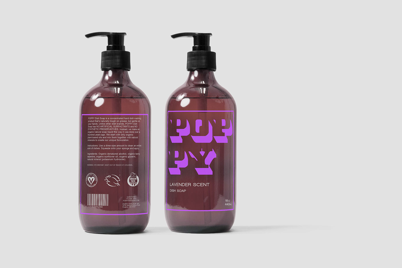 package design  dish soap poppy branding 