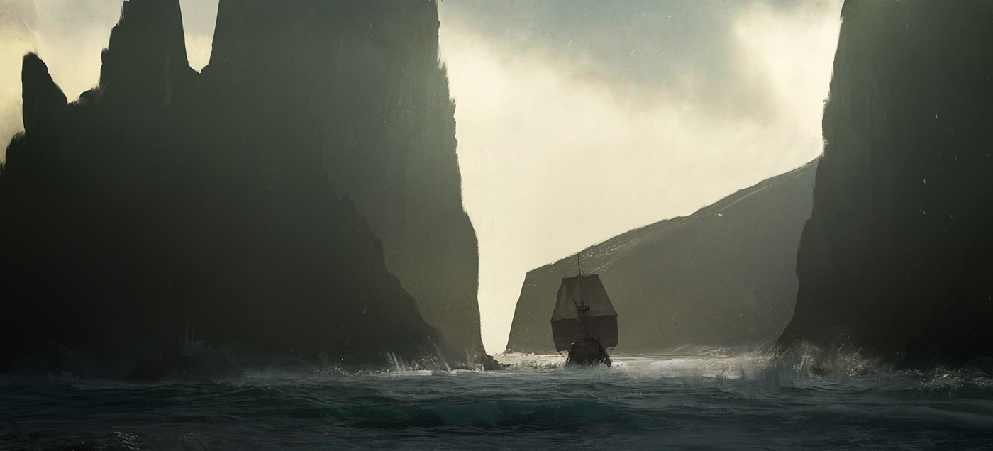 story art design Film key-art CGI pirate dark exploration discovery