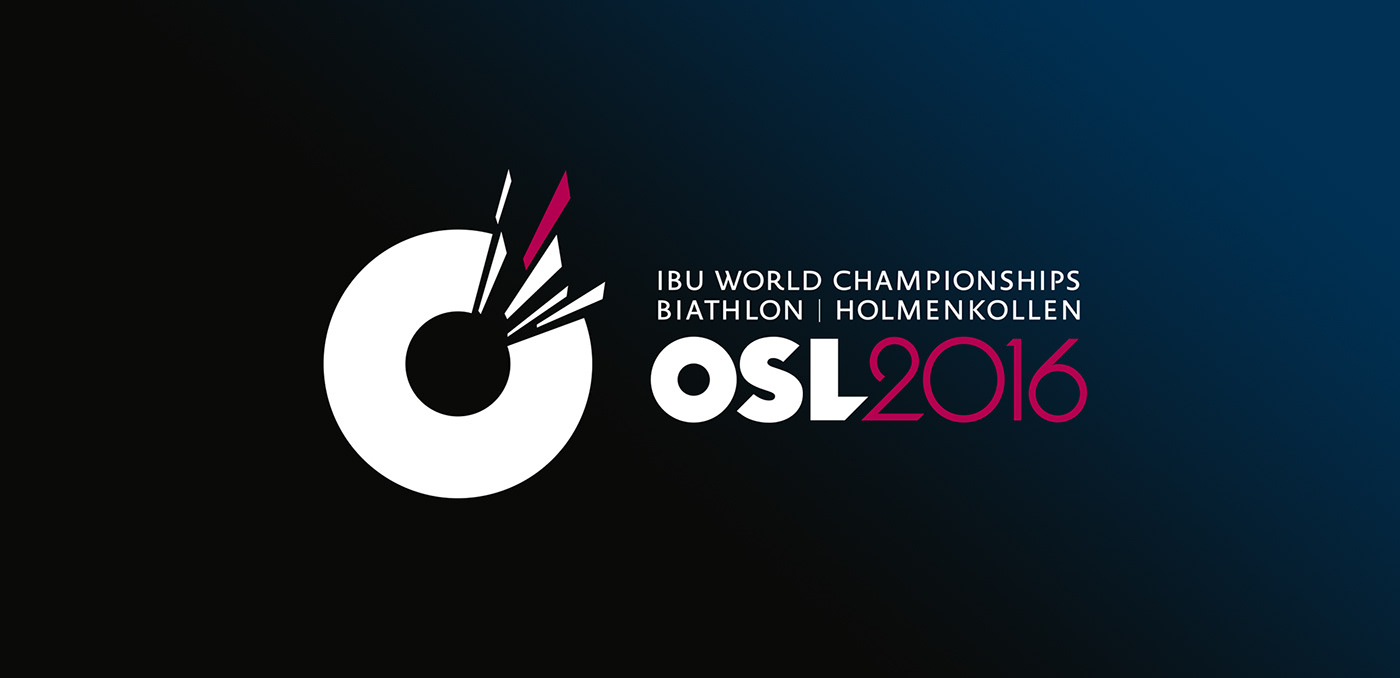 3D Biathlon branding  design logo oslo Ski splinter target world cup
