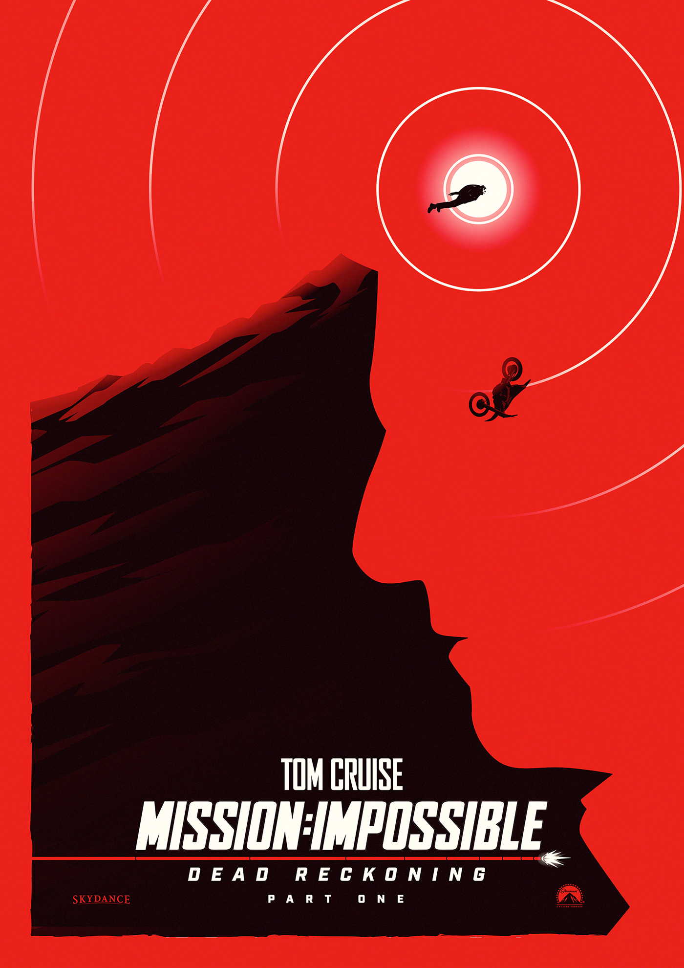 Tom Cruise spy film poster key art Paramount digital illustration adobe illustrator minimalist Illustrator Mission Impossible