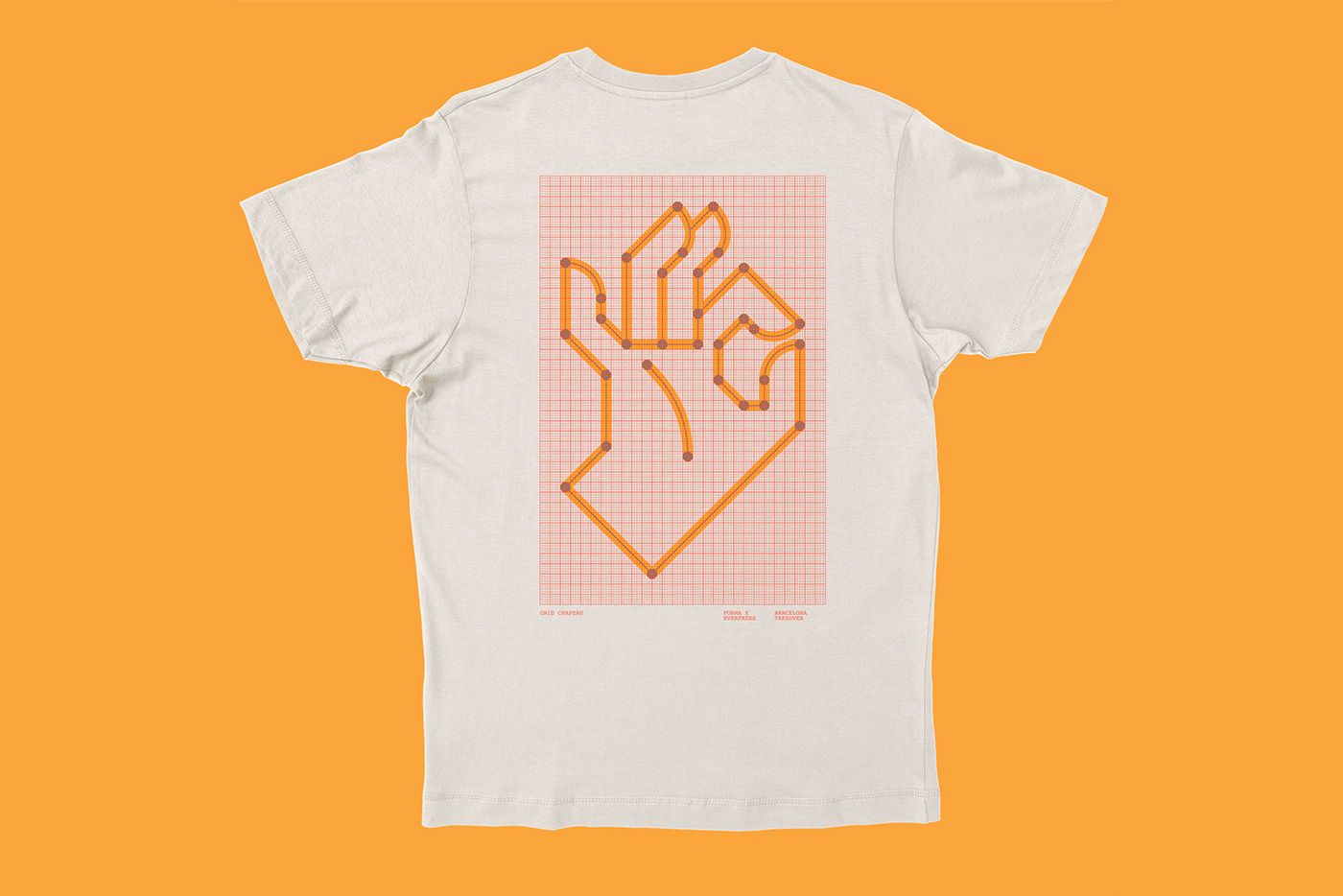 tshirt barcelona forma vector grid hand chapeau