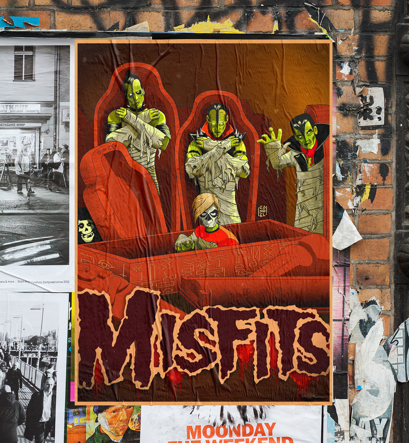Danzig Graves horror ILLUSTRATION  ilustracion misfits poster punk rock