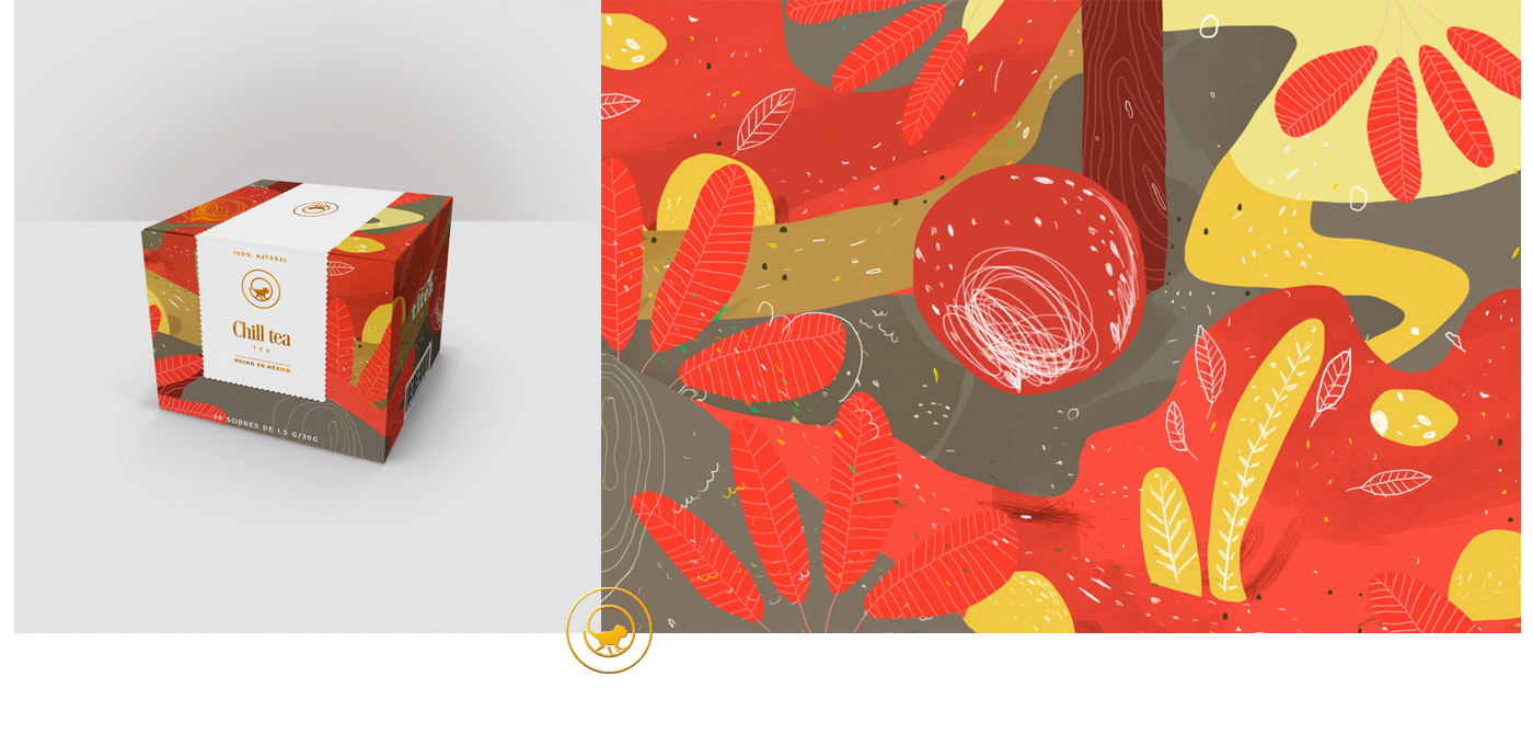 empaque ilustracion tea Guadalajara mexico design color texture pattern