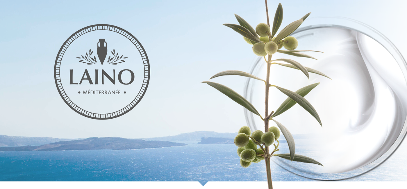 direction artistique DA cosmetique beauté Laino olivier sud méditerranée galénique blue