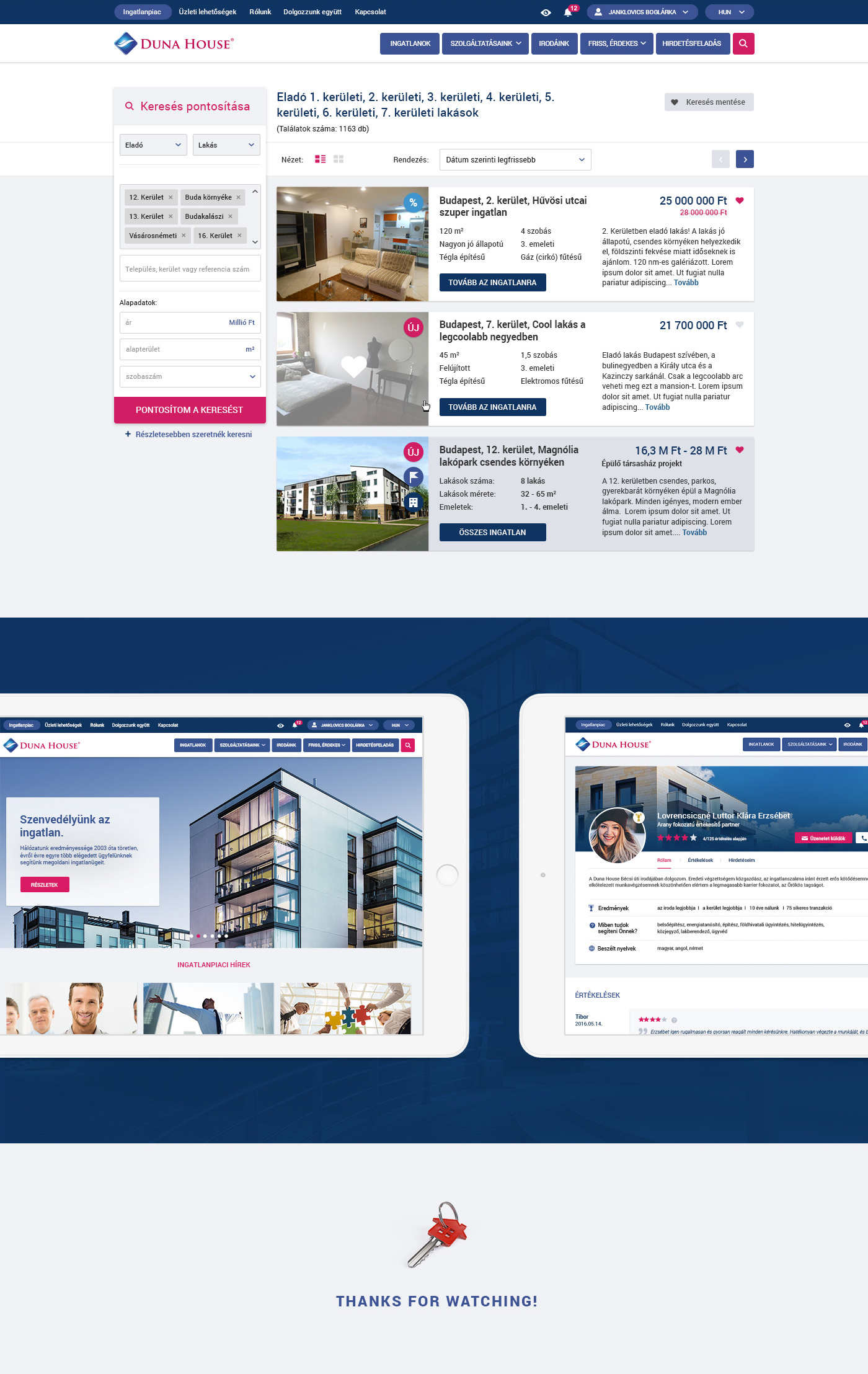 Real estate agency Responsive Real Estate Management franchise hungary redesign ux UI home