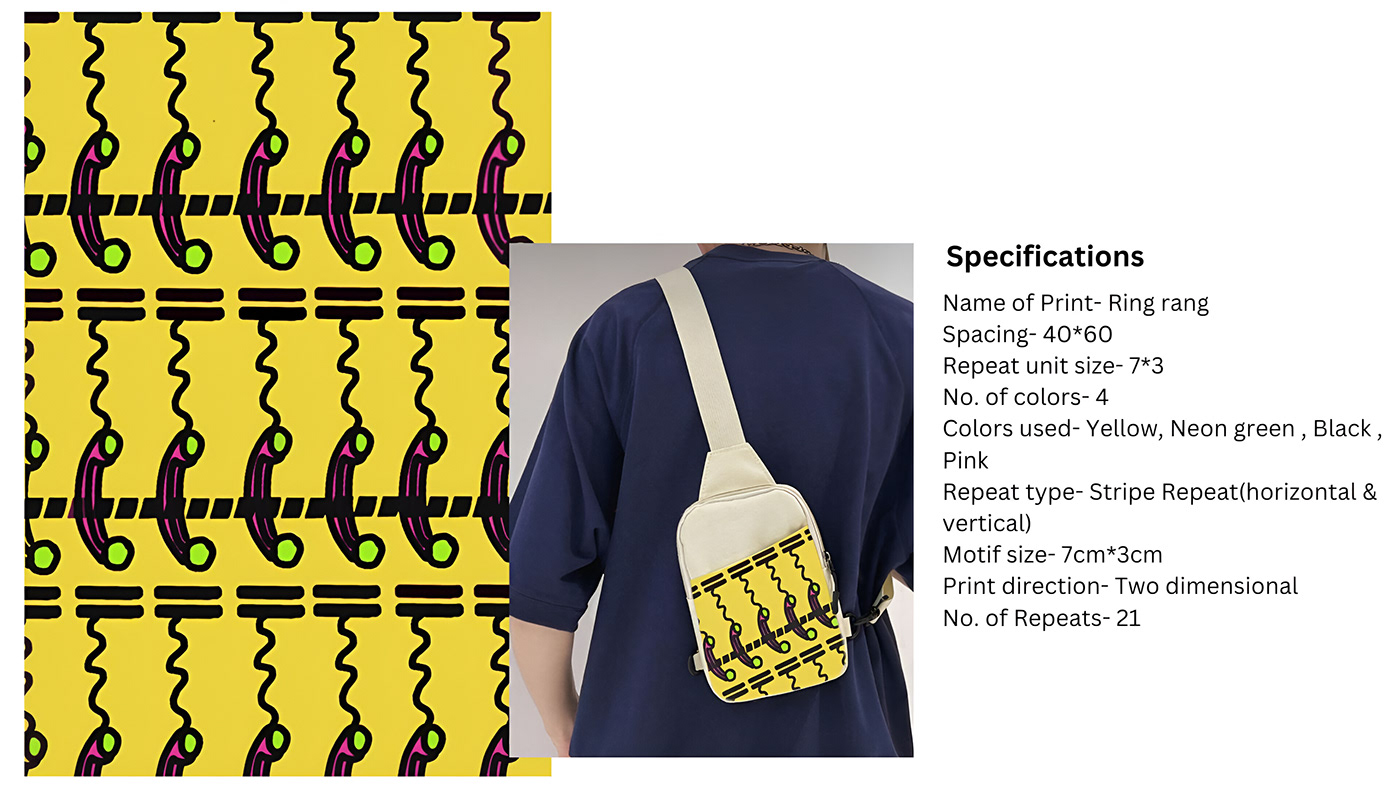 textile design  prints pattern contemporary print design  Mockup visuals 3D bags colors