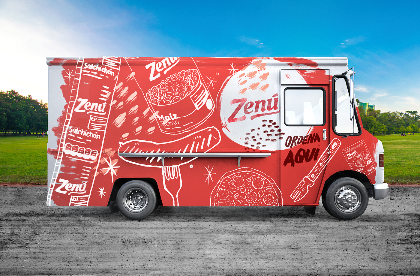Food truck zenu  DDB medellin washedog brush publicidad Fast food