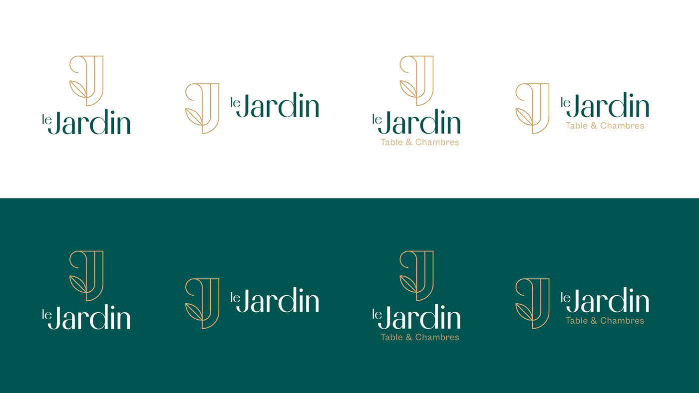 branding  identité visuelle identity Le Jardin logos rebranding restaurant Saint-Valery-sur-Somme somme visual identity