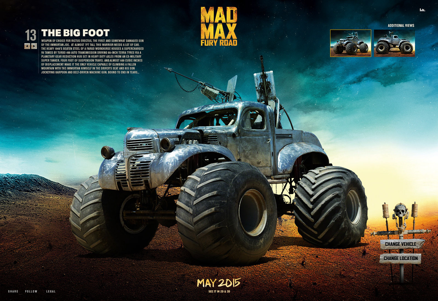 Mad Max movie car automotive   Vehicle interactive