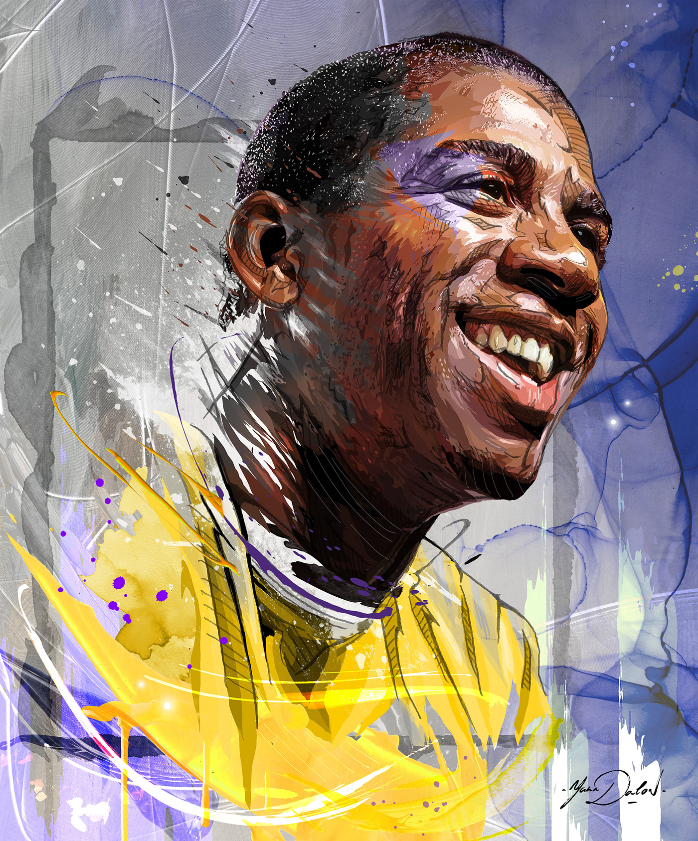 NBA basketball Nike jordan LeBron James poster Dynamic Kobe Bryant sports portrait