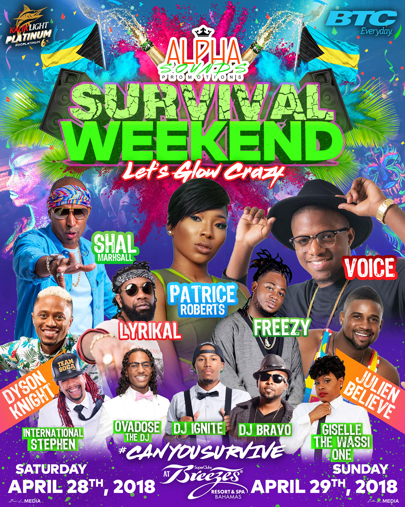 Survival Weekend Carnival Concert Bahamas Bahamas Carnival Carnival Soca Shal Marshall Machel Montano Caribbean