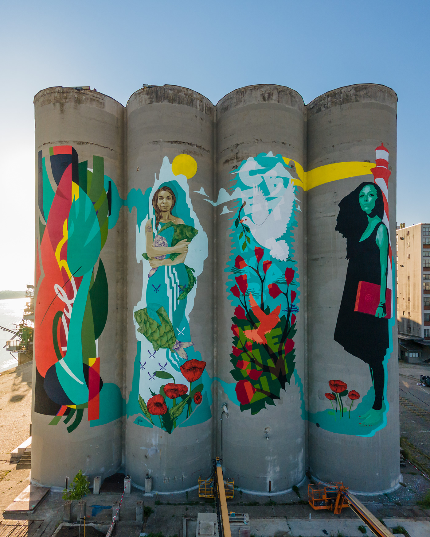 Collaboration Graffiti Mural painting   streetart