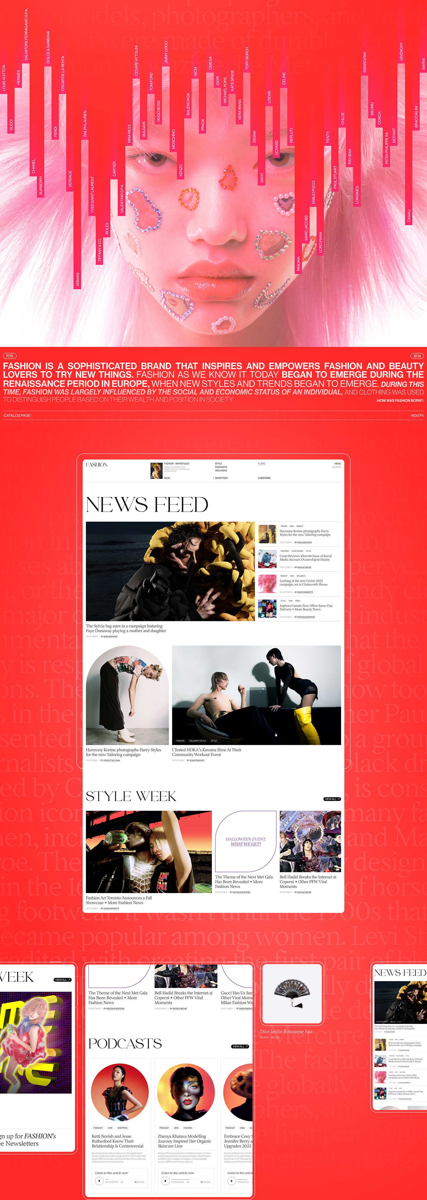branding  Fashion  Figma magazine minimal redesign UI ux Web Design  Website