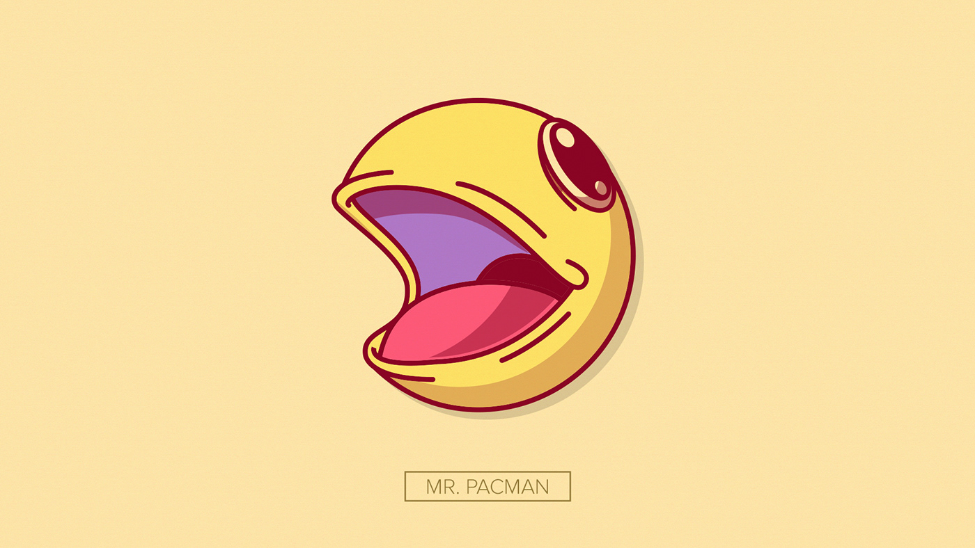 digitalart game ghost Nintendo Pacman vector concept Character design  campaign ILLUSTRATION 