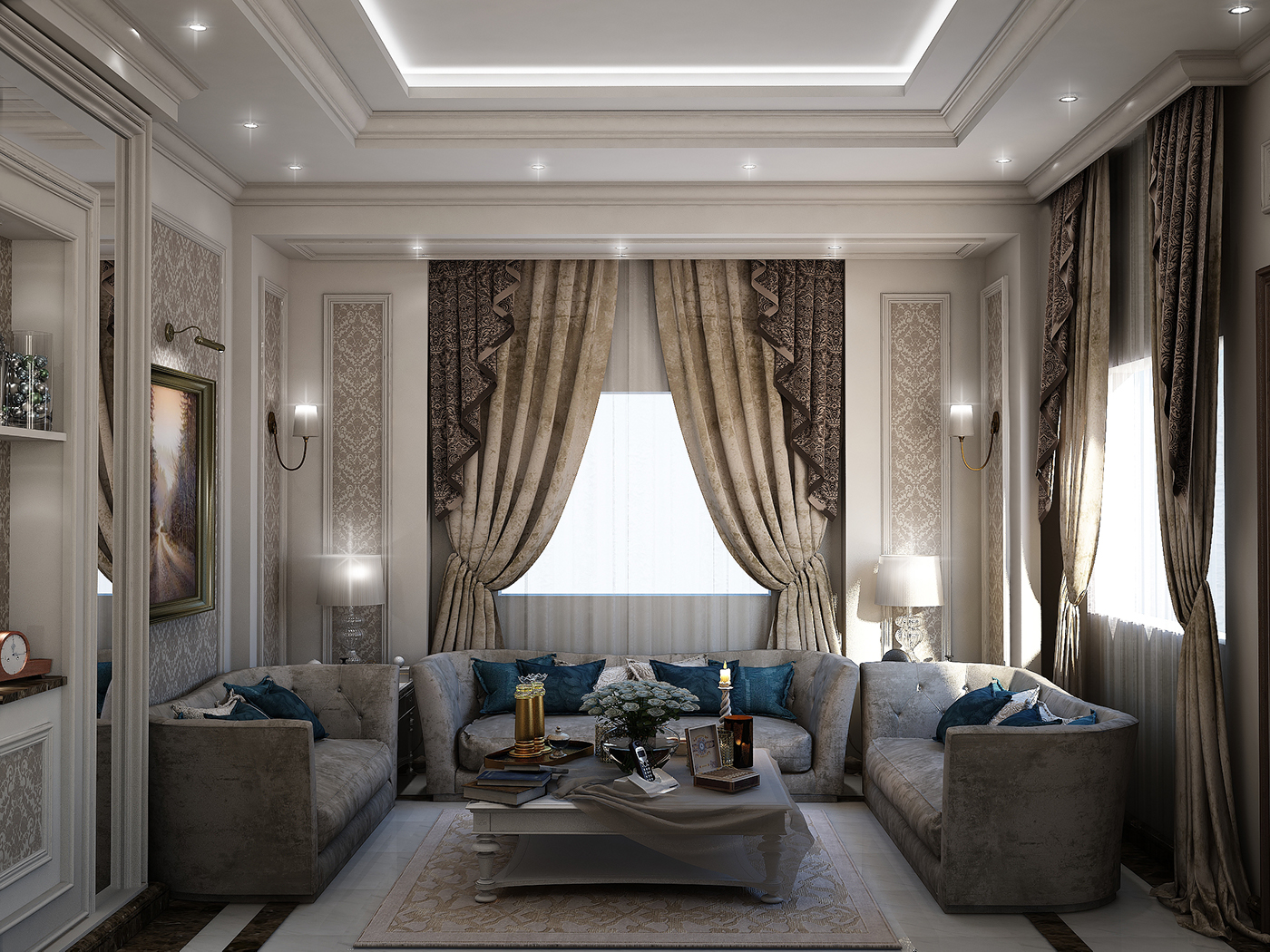  new  classic living room  with breakfast area KSA on Behance