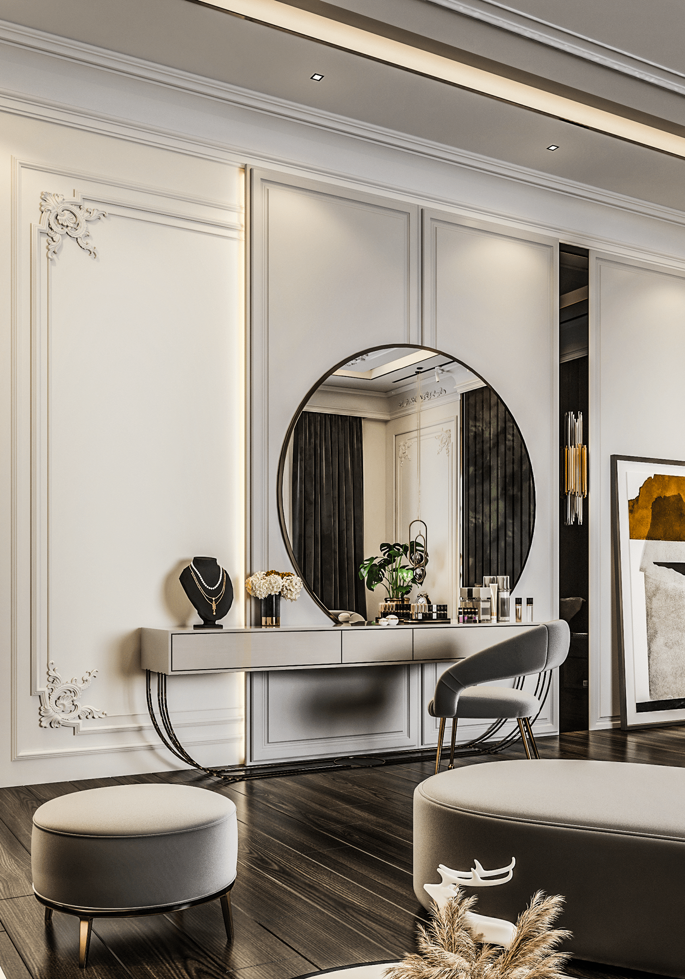 architecture modern visualization interior design  corona Render 3ds max wall design bedroom cabinets bedrrom