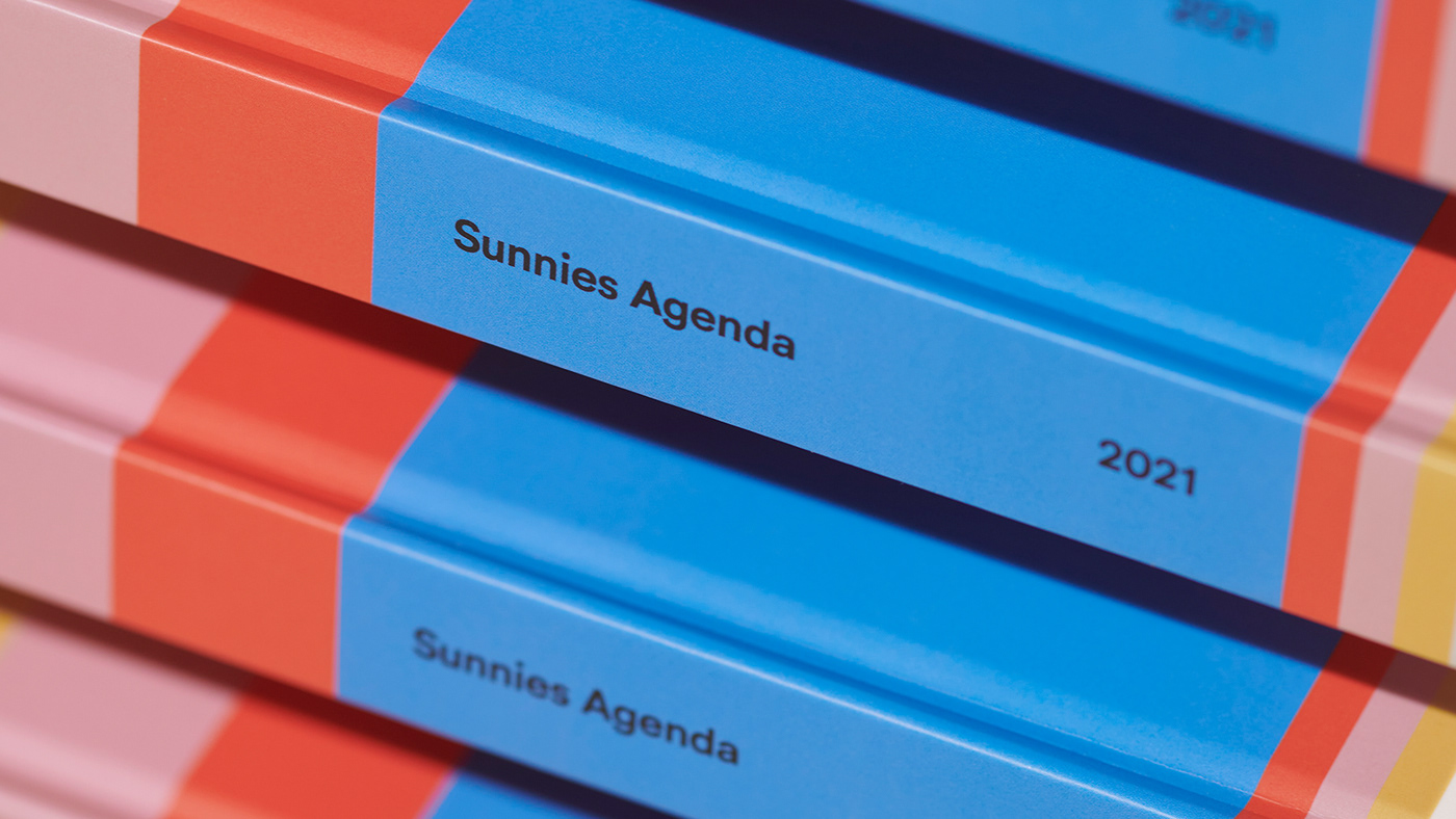 agenda campaign colors kelly ellsworth Layout notebook planner sunnies Sunnies Studios typography  